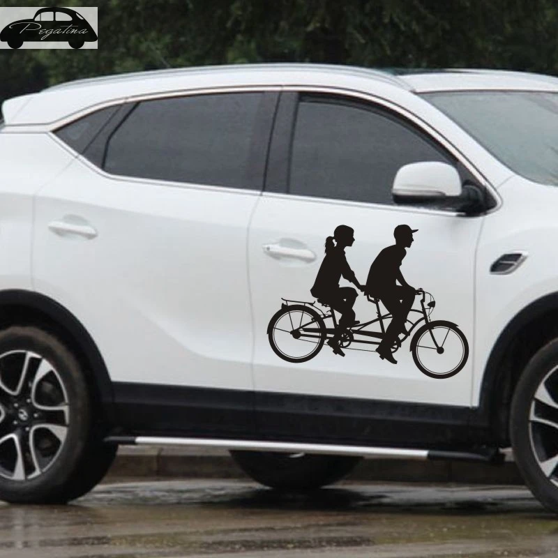 Наклейка на велосипед для влюбленных наклейка автомобиль Виниловая стену