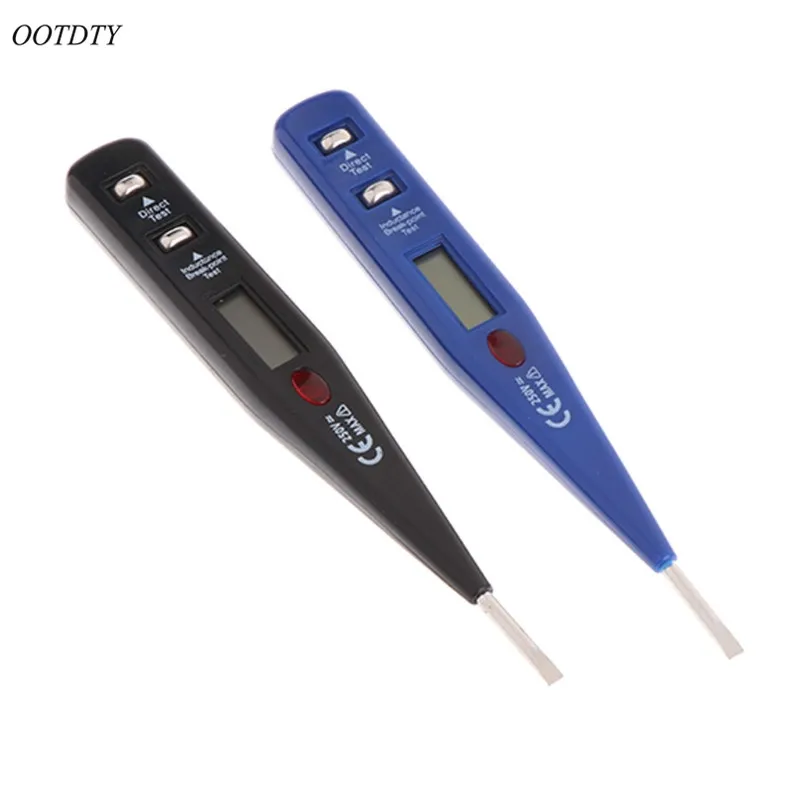 OOTDTY AC DC 12 250 В цифровой измеритель напряжения Электрический тестер Ручка детектор