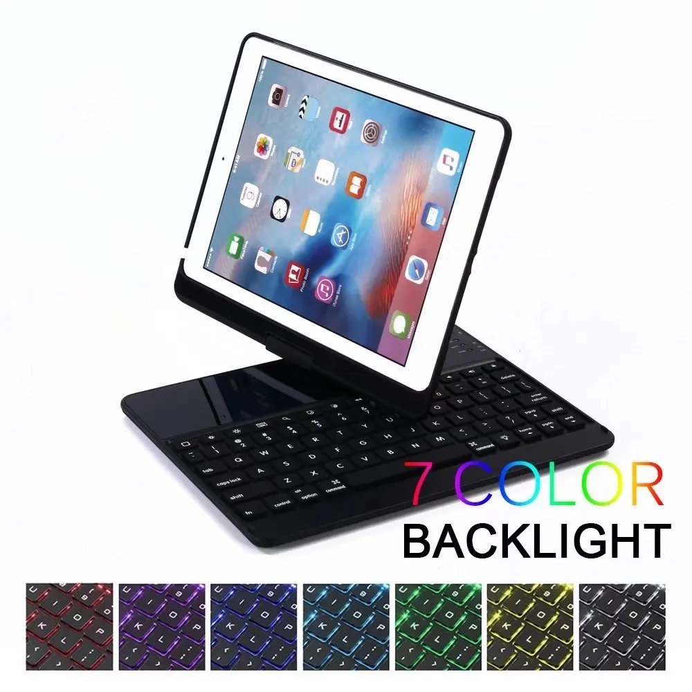 Для iPad 9 7 2017 с подсветкой беспроводной Bluetooth клавиатура чехол для Air 1 2 A1822 A1823