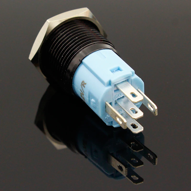 1 шт. светодиодный мгновенный 16 мм водонепроницаемый металлический кнопочный