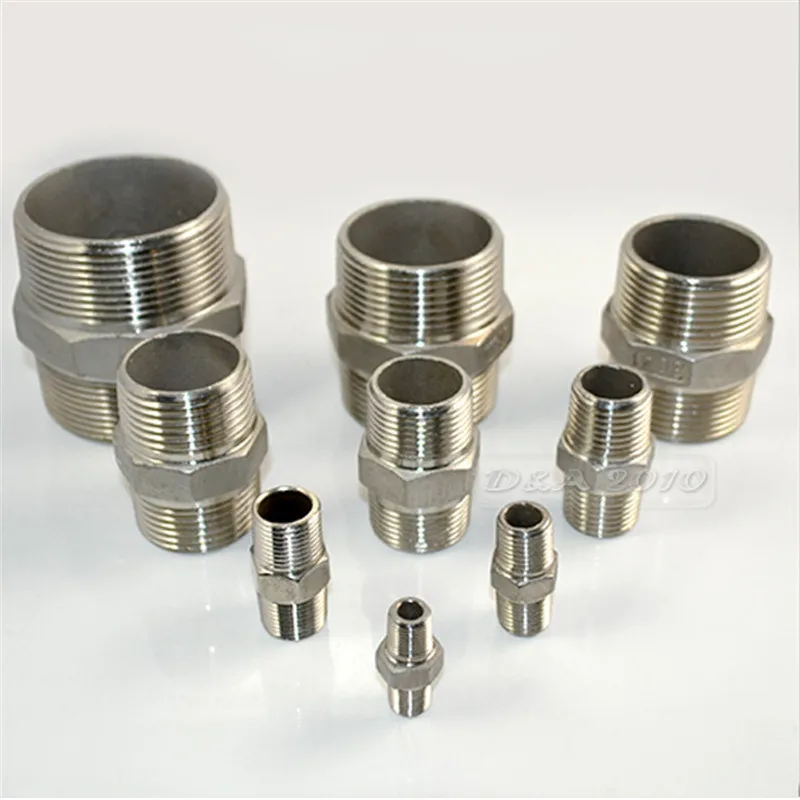 MEGAIRON 1/8 &quotшестигранный ниппель M/M * мужской Нержавеющая сталь SS304 резьбовой