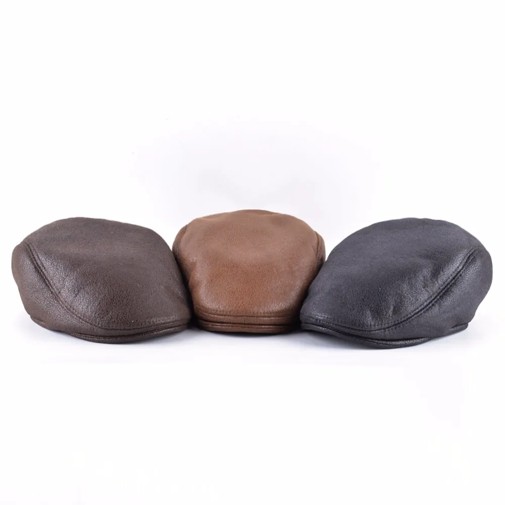 Бархатные береты TQMSMY в стиле ретро для мужчин шапки из искусственной кожи
