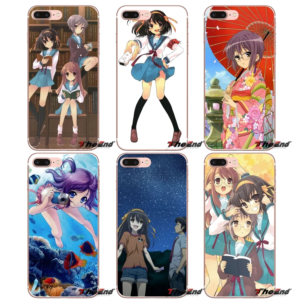 Suzumiya haruhi no yuuutsu аниме мягкий чехол для iPhone X 4 4S 5 5S 5C SE 6 6S 7 8 Plus Samsung Galaxy J1 J3 J5 J7 A3 A5 2016