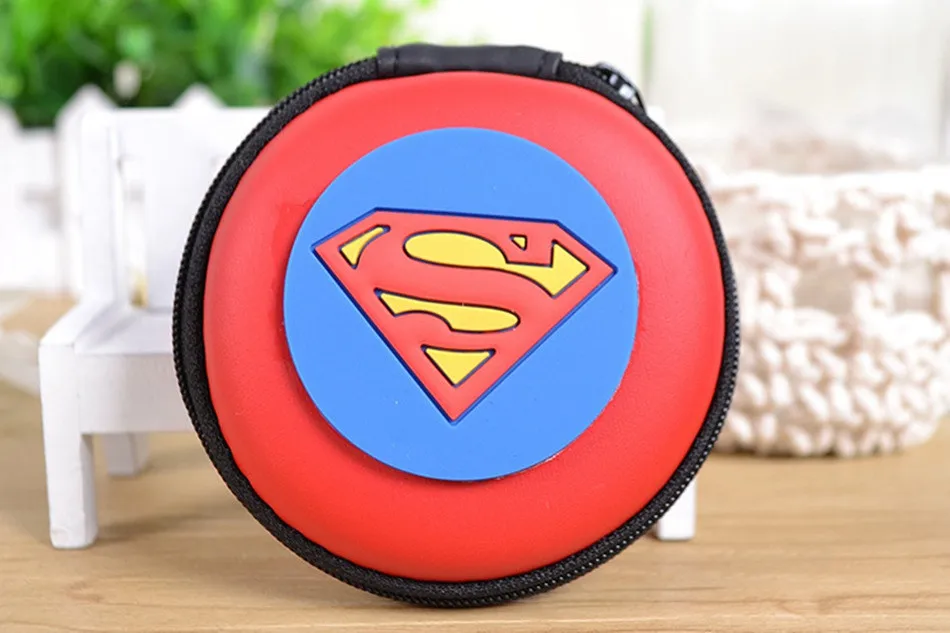 Силиконовый кошелек для монет с Superman Spiderman Batman круглый гарнитура сумка Samll кошелек сумка Для женщин детей; подарок для девочек
