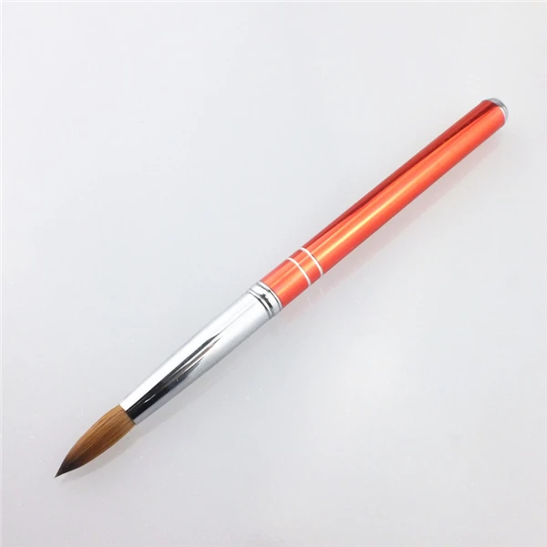 Фабрика прямой размер 12 100% колонковая для акриловых ногтей щетка металлическая