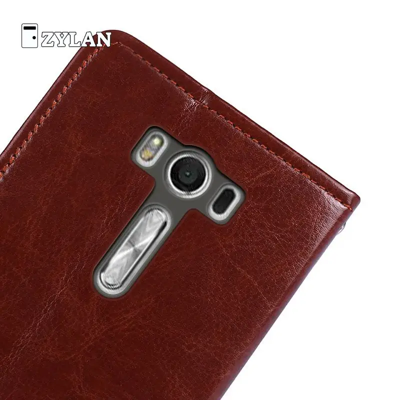 Кожаный флип-чехол для ASUS ZenFone 2 Laser ZE500KL ZE500KG Z00RD Z00ED 5 0 ''с подставкой черный