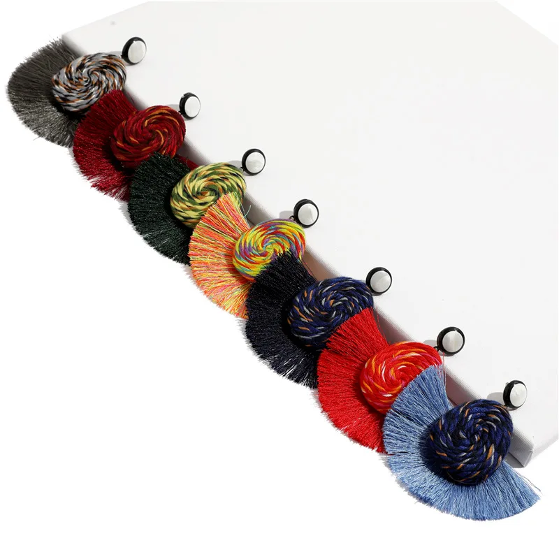 Handmade Exaggeration Drop Earrings For Women Bohemian Style Tassel Wedding Trendy Dangle Jewelry ET63 | Украшения и аксессуары