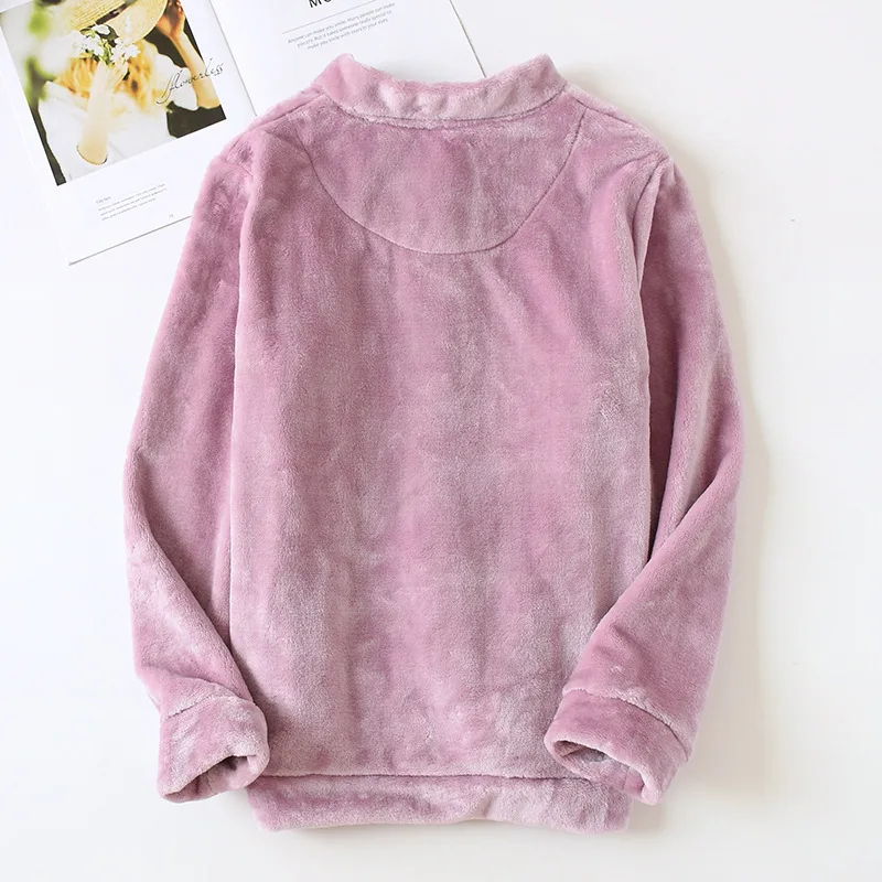 Autumn winter New Sleeping Suit Sleep Wear Women Nighty Thicken Warm Sleep Top Sleepwear Flannel Sleeping Clothes Fdfklak