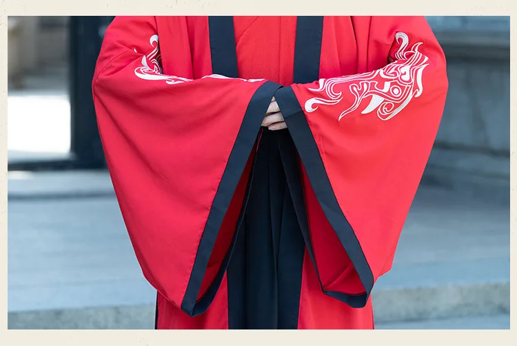 Hanfu костюм династии Тан с длинными рукавами китайский стиль костюмы традиционный старинный костюм для выступлений вышивка наряды мужской DN3510