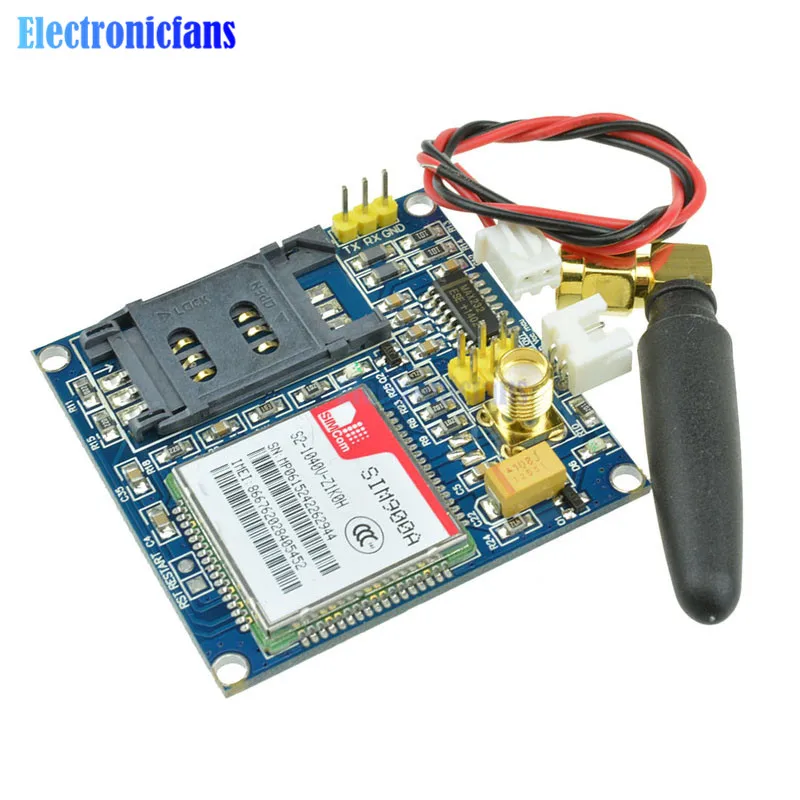 1 комплект SIM900A 1800/1900 МГц беспроводной модуль расширения GSM GPRS плата + антенна