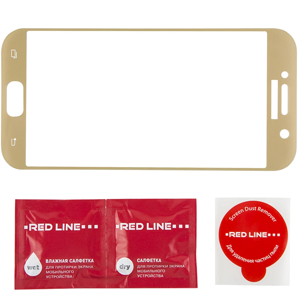 Защитное стекло Red Line для Samsung Galaxy A5 (2017) Full Screen (3D) gold | Мобильные телефоны и