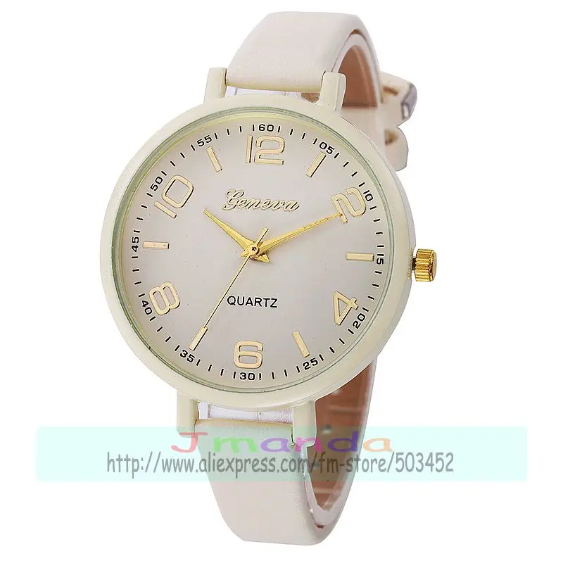 100 шт./лот дизайнерские модные повседневные женские часы с кожаным ремешком|watch
