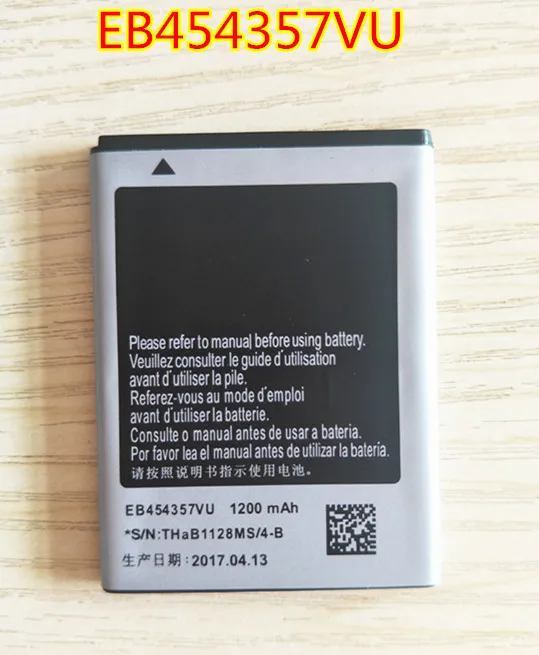 10 шт./лот EB454357VU аккумулятор для Samsung Galaxy Y Duos GT-S5360 GT-S5368 GT-S5380 GT-S5380D Wave S5300 Pocket |