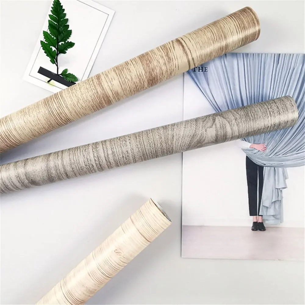 5 видов стилей ретро дерево зерно контактная бумага самоклеящаяся полка ящик