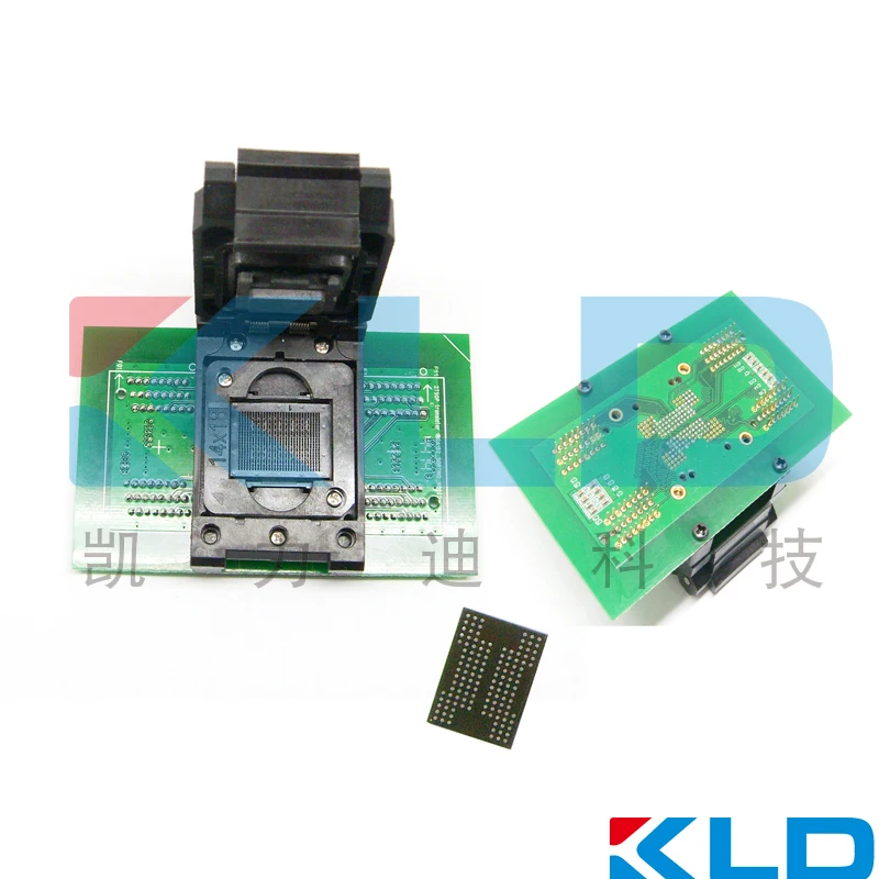 

BGA132/BGA152 Test Socket with DIP96 adapter board, Clam Shell,BGA152 Flash Memory Burn In Test,IC Size 12x18mm