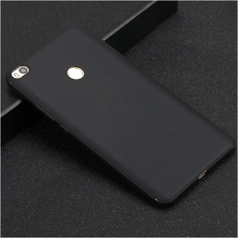 Черный Матовый чехол из ТПУ для Xiaomi mi Max 2 Max2 чехол для Pocophone F1 красный mi Note 5 Pro 6 Pro Чехол для Xiaomi mi Max 2 Max2 mi Max 3 Сумка - Цвет: Черный