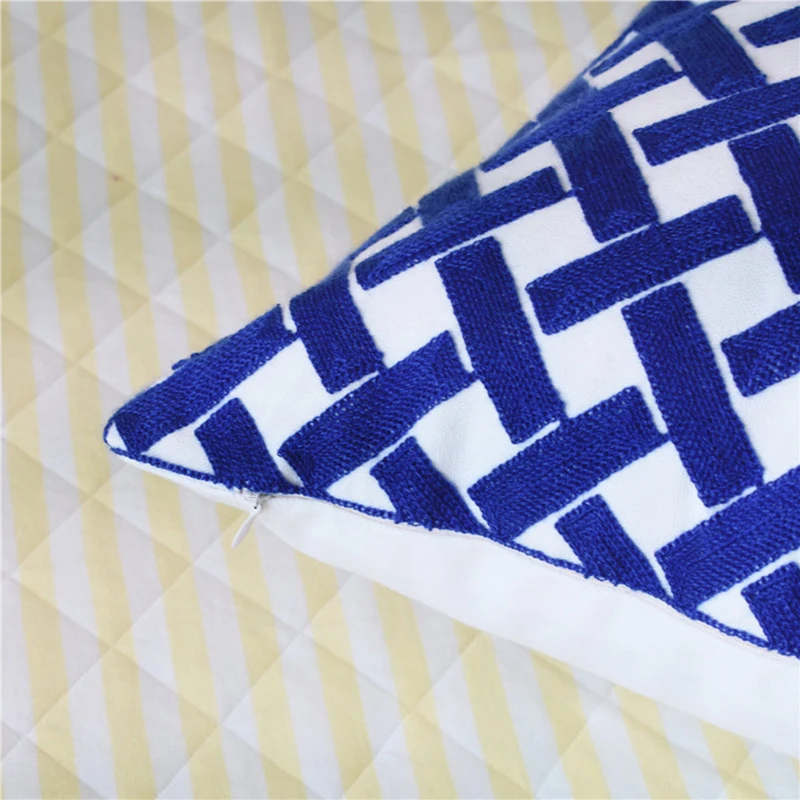 EHOMEBUY Современная Подушка геометрический синий плед домашний диван-кресло для