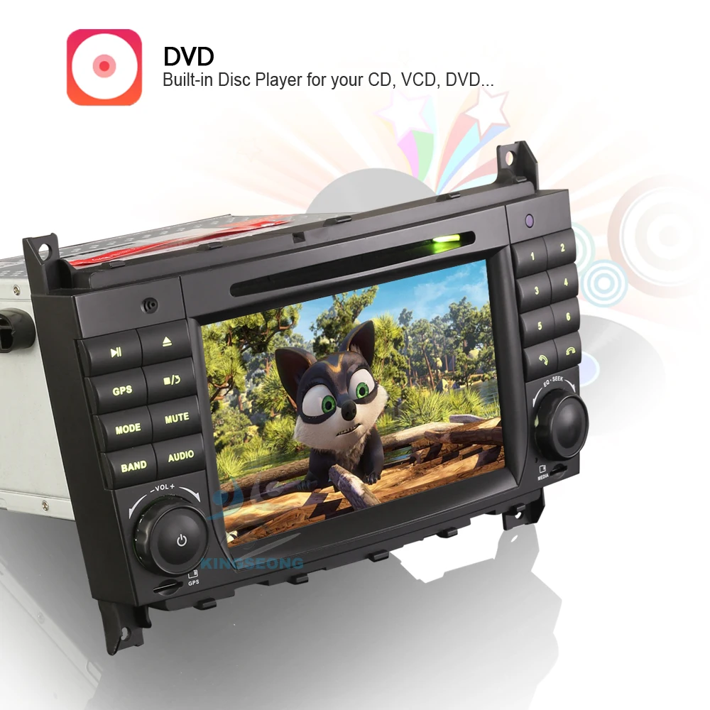 7 &quotAndroid 7.1.2 Авторадио автомобильный DVD CD плеер GPS навигация для Mercedes Benz c класс W203