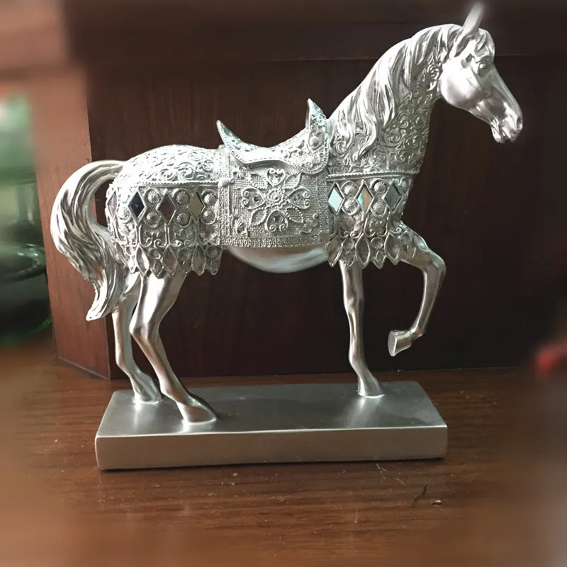 1 шт. классический домашний декор Серебряная лошадь декоративные изделия из