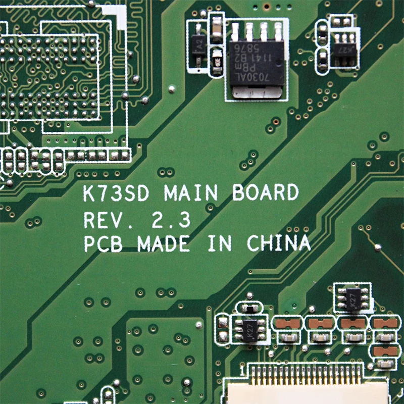 Оригинал для ASUS K73SJ K73SM K73SV K73SD A73S X73S материнская плата ноутбука GT520M 1G REV 2 3 HM65 DDR3 100%
