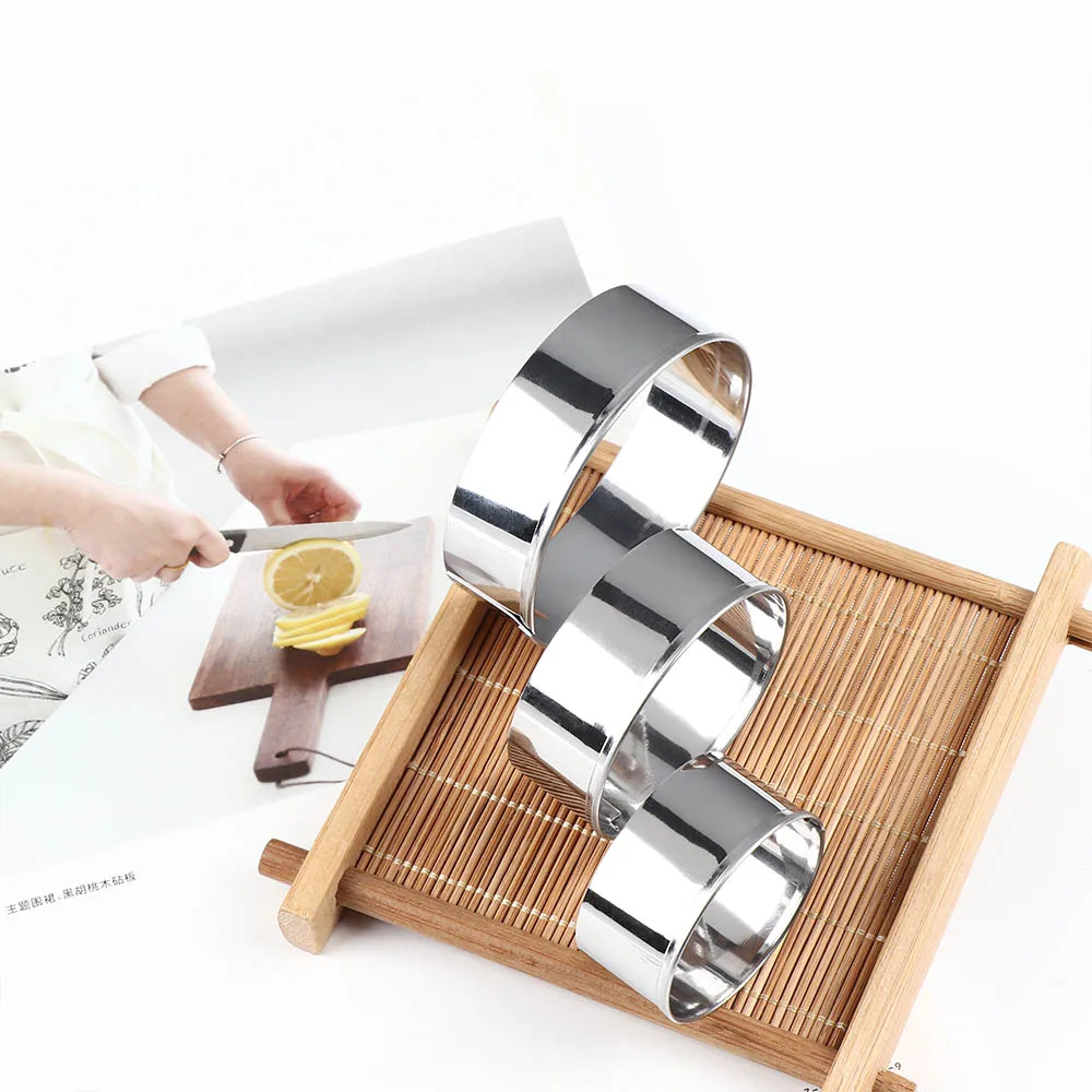 3 шт. регулируемая круглая форма для выпечки из нержавеющей стали|Инструменты