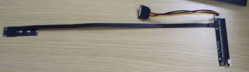 Кабель-удлинитель для видеокарты M.2 M2 NGFF NVMe к PCIe 3 0 PCI-E X16 Gen3 25 см R43SC w кабель питания