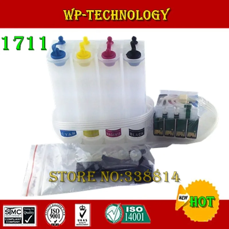 [Blank] CISS Подходит для Epson T1711 T1714 T1701 T1704 подходит xp 103 33 203 207 303 306 403.406 с чипом ARC.|ciss for