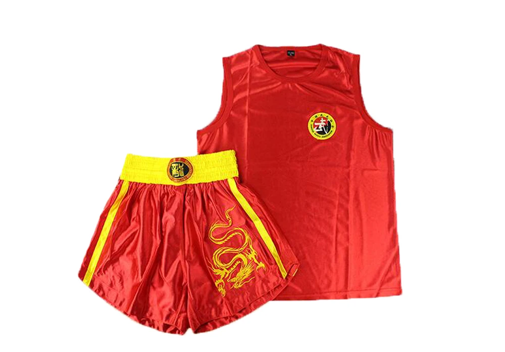 Детский костюм для взрослых с вышитым драконом сандой боксерский топ и шорты