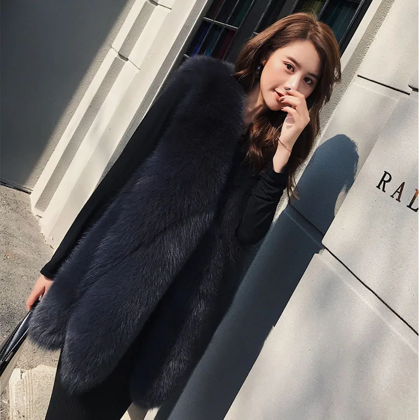 

Whole skin real fox fur vest waistcoat women fashion sleeveless natural fur jacket new 2019 autumn winter