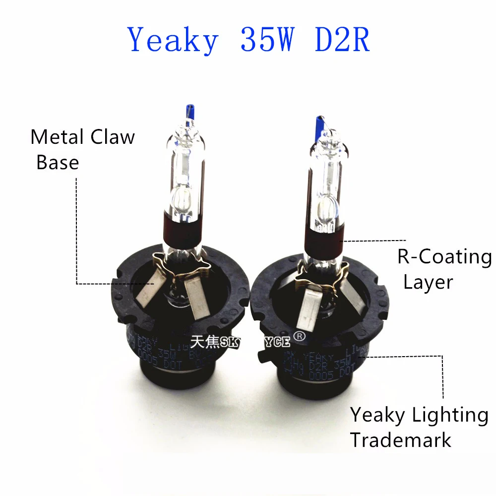 Оригинальный набор ламп SKYJOYCE 35 Вт Yeaky D2S D4S HID лампа 12 В 4500 к 5500 6500 D2R D4R для yaky