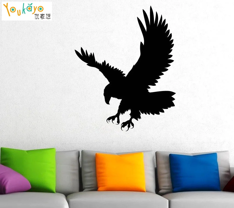 Настенная Наклейка Орел Хищник птица природа животное комната спальня ПВХ обои |