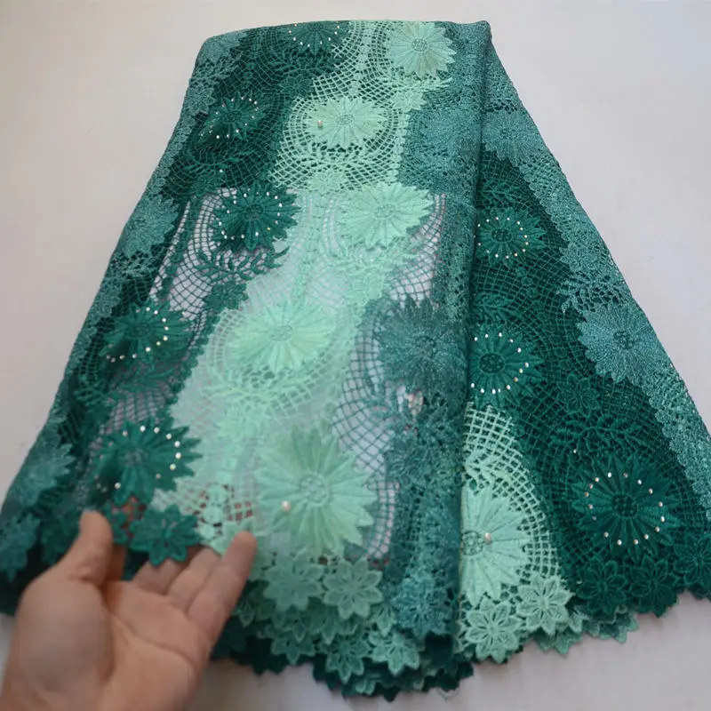 Новая африканская гипюровая кружевная ткань 2019 Африканское кружево высокого