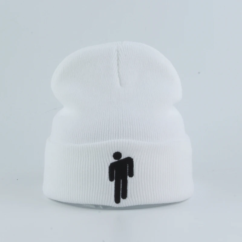 Новая модная вязаная шапка Billie Eilish с вышивкой gorro для женщин и мужчин, толстая вязаная зимняя шапка Harajuku в стиле хип-хоп Skullies Beanies