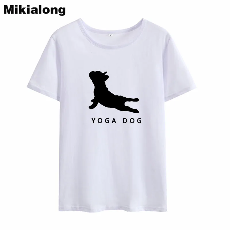 

MIkialong Cartoon Dog Kawaii Funny T Shirts Women 2018 Summer Short Sleeve Cotton Tee Shirt Femme Black White Tshirt Women Tops
