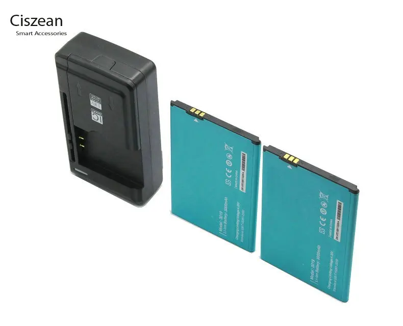 Ciszean 2x3019 Сменный аккумулятор для Ulefone L55 Be Pro 2 3000 мАч + универсальное зарядное