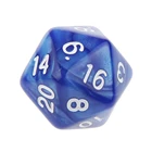 Набор из 10 шт., перламутровый синий D20, Twenty, для игр в кости, D  D, TRPG, вечерние принадлежности