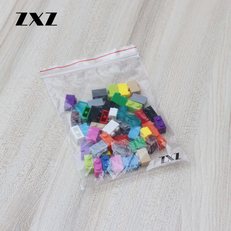 100 шт./лот 1x2 DIY строительные блоки наборы блоков аксессуары совместимые с MOC