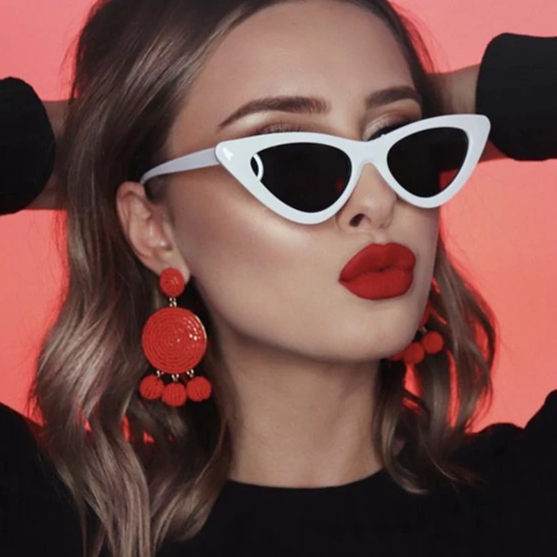 Oculos feminino, солнцезащитные очки, сексуальные, кошачий глаз, тени для женщин, модные солнцезащитные очки, брендовые, женские, Ретро стиль, треугольные, кошачий глаз, очки