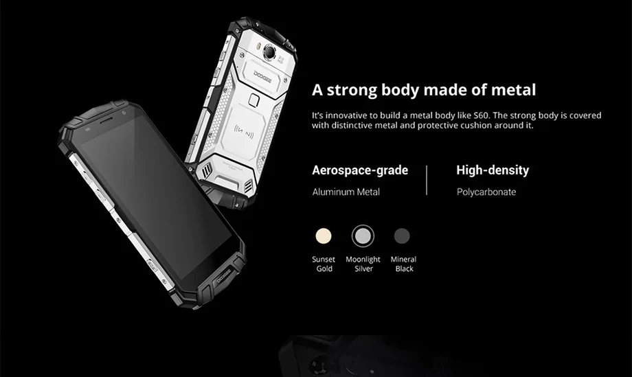 IP68 DOOGEE S60 6 ГБ ОЗУ 64 Гб беспроводной зарядки смартфон MTK Helio P25 Восьмиядерный Android 7,0 5580 МП мАч водонепроницаемый мобильный телефон