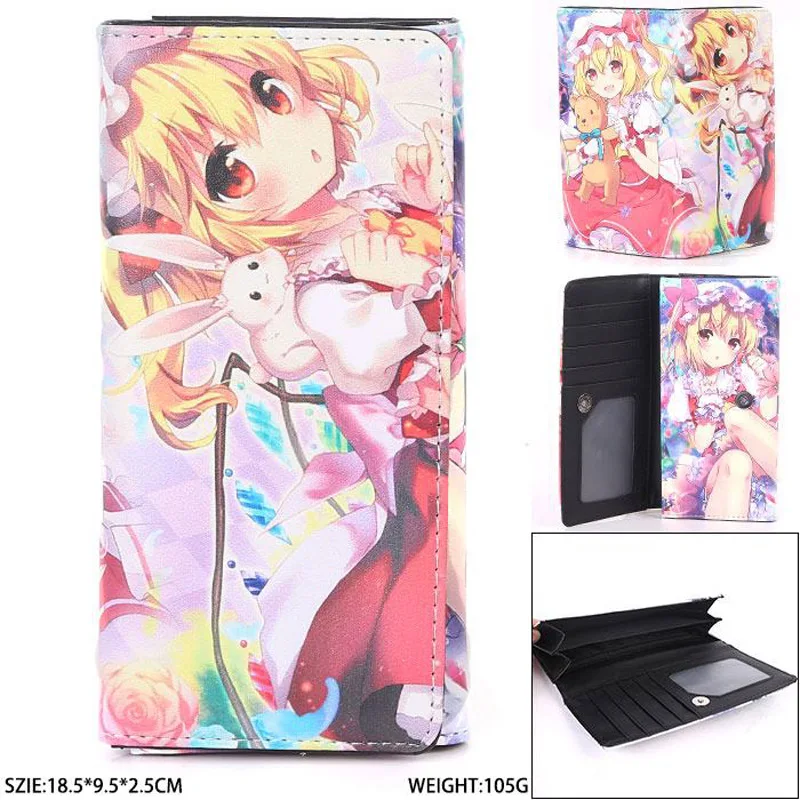 Аниме TouHou Project Flandre Scarlet Длинный кошелек/Высококачественный PU кошелек с магнитной