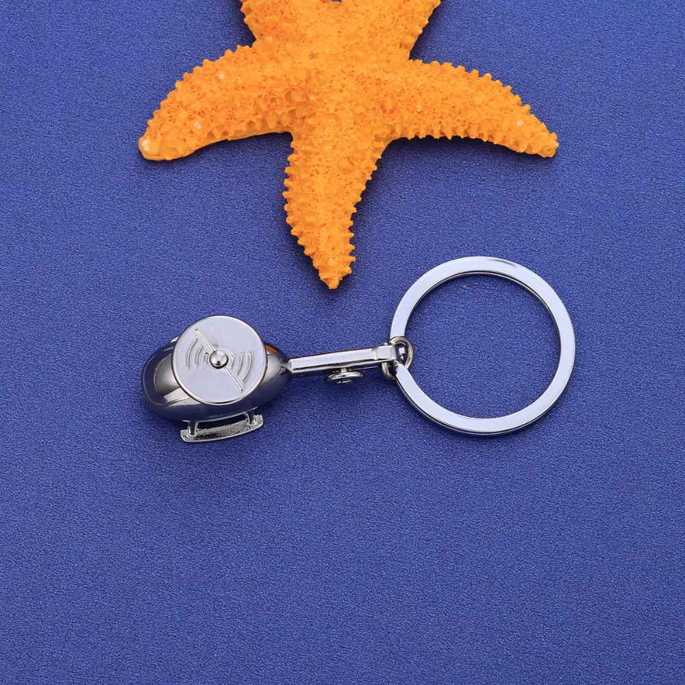 Helicopter Keychains Airplane Key Keychain Key Rings Metal Airplane Key chains Keychain Hand Made Solid Small Plane