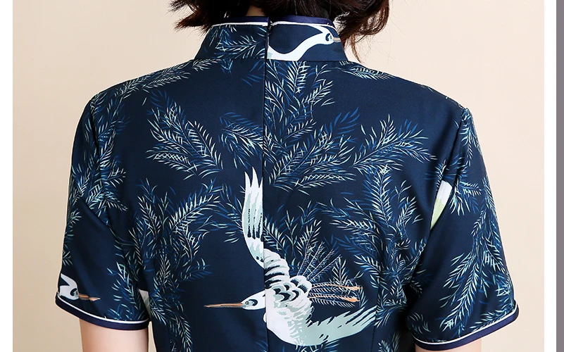 Старый Шанхай Qipao сексуальная девушка короткий рукав Вечеринка Ципао Cheongsam Дамы Цветочные Формальные платья