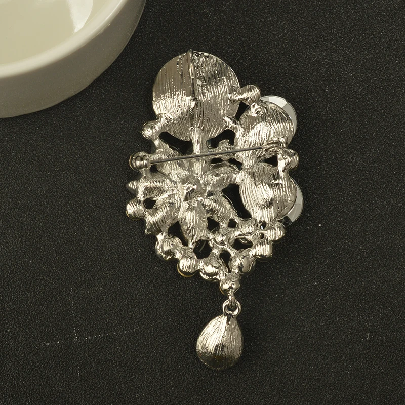 Женский винтажный костюм фиолетового цвета ювелирное украшение в форме цветка