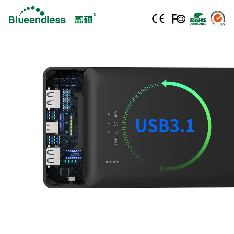 160 г/250 г/320 г/500 г/ТБ/2 ТБ внешний жесткий диск 1 hdd 2 5 Sata к USB 0 HDD корпус с 4000 мАч Powerbank