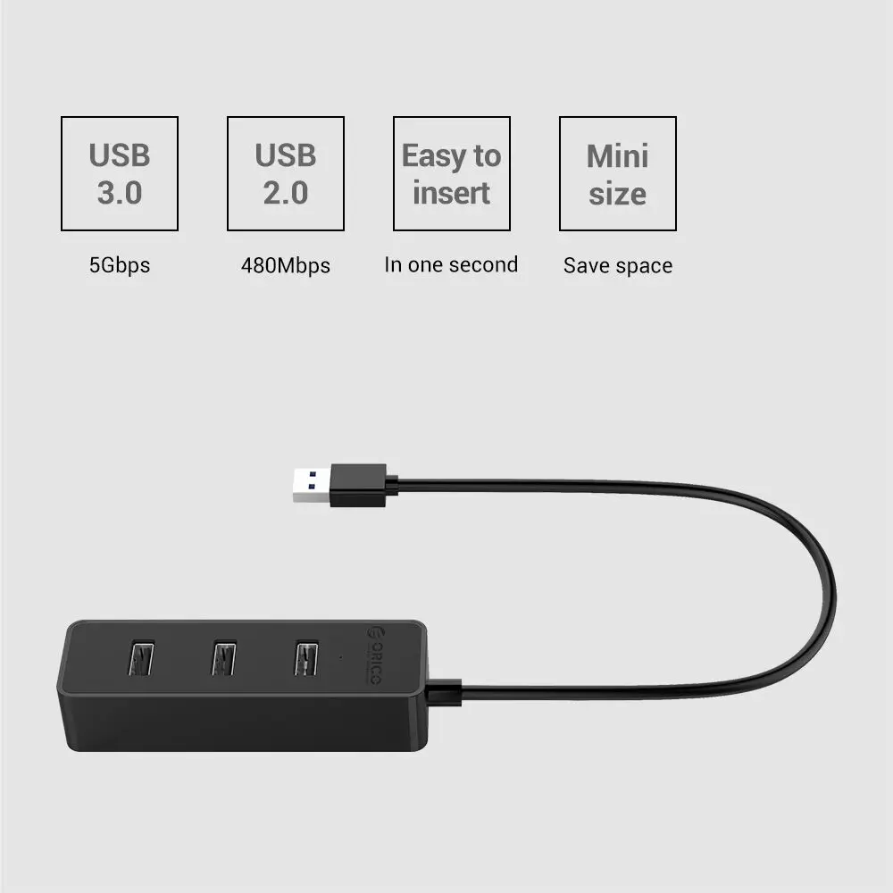 ORICO 4 порта USB3.0 хаб и USB2.0 Суперскоростной для MacBook ноутбука планшета компьютера OTG