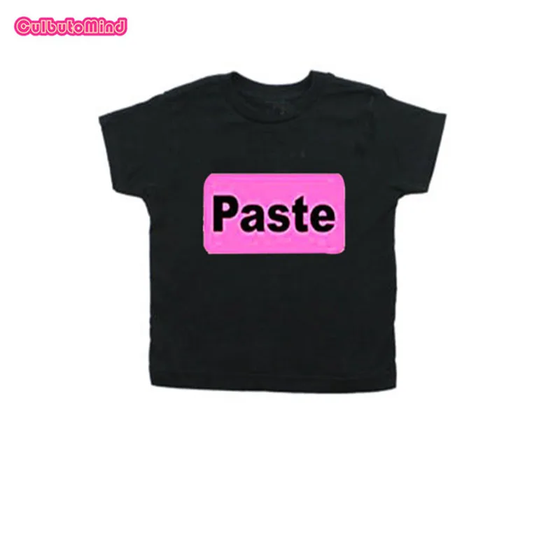 Twin T-shirtsiam она копия двойной комплект с футболкой для маленьких Tee2T3T 4TT-Shirt для девочек и мальчиков, унисекс, комплект-двойка на день рождения брата и сестры - Цвет: pastetshirt