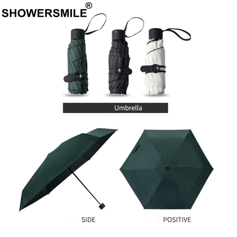 SHOWERSMILE зонты от дождя и солнца складные для мужчин женщин армейский зеленый