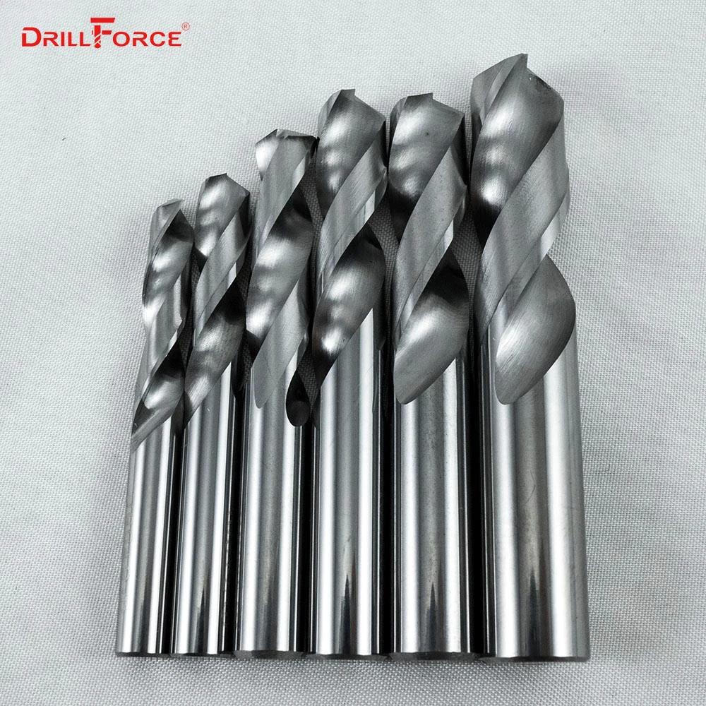 Набор твердосплавных сверл Drillforce 0 5 7 мм без покрытия (яркая) с круглым