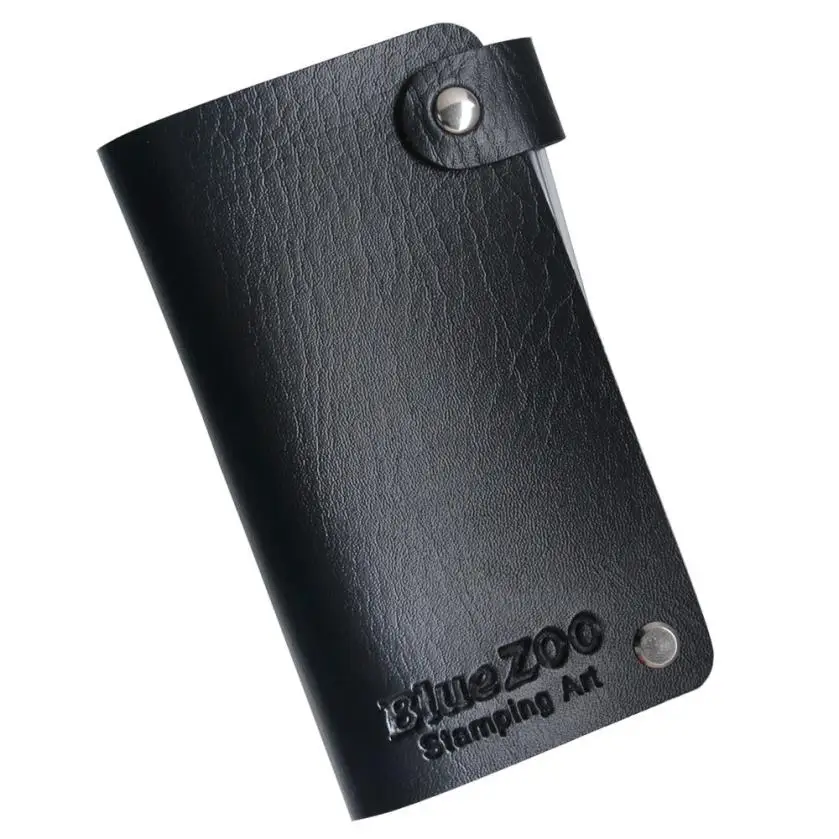 Простой и модный дизайн 24 слота Стикеры для ногтей штамповки пластины Ручка