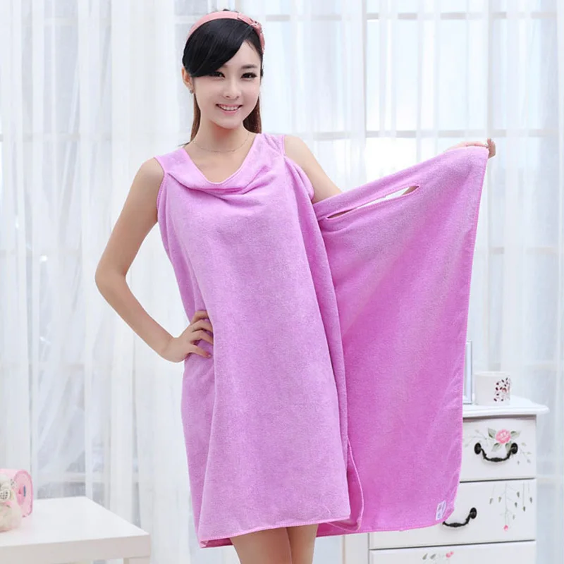 Microfiber Women Bath Towel Sexy Wearable Beach Super Soft Absorbent Wrap Skirt Gown 140x80 cm | Дом и сад
